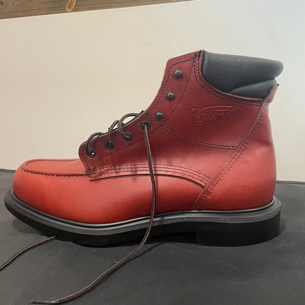 Red Wing Mens 6 Inch SuperSole Soft Toe Work Boots EH USA Made Red Brown 10 D